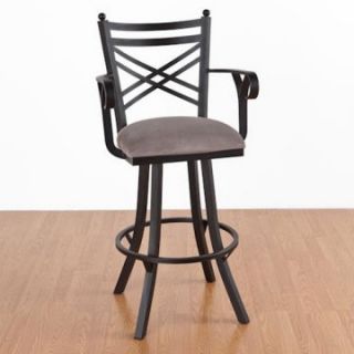 New Rochelle 26 in. Counter Stool   With Arms   Swivel   Bar Stools