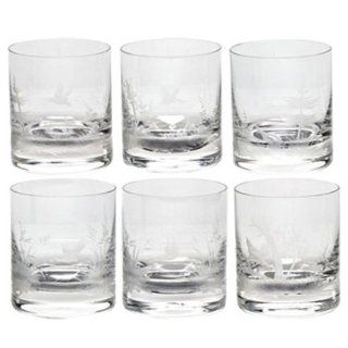 Moser Whisky Birds of the Wild Double Old Fashioned, Six Clear Kitchen & Dining