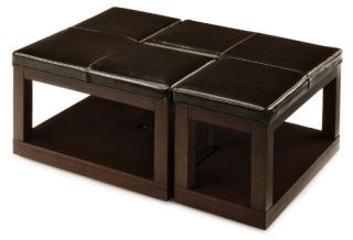 Pieces L Shaped Coffee Table Ottoman   Coffee Tables