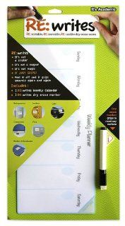 It's Academic ReWrites Rewrites Weekly Calendar, 6 x 13 Inches, 1 Note and 1 Dry Erase Marker (07089)  Dry Erase Sheets 
