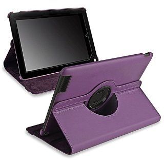 CommonByte Purple 360 Rotary PU Leather Case Pouch Bag For Barnes & Noble Nook HD+ 9 Inch Computers & Accessories