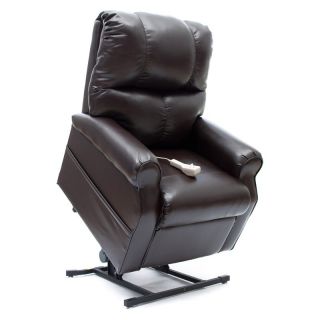 Waldron 3 Position Reclining Power Lift Chair   Chestnut   Leather Recliners