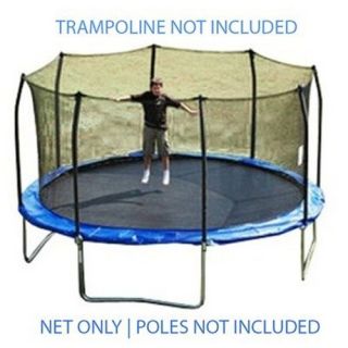 15 ft. Trampoline Net attaches with Straps for 8 Straight Curved Poles   Fits Skywalker   Trampoline Accessories