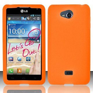 Orange Soft Silicone Gel Skin Cover Case for LG Spirit 4G MS870 Cell Phones & Accessories