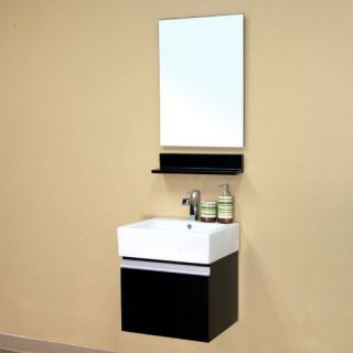 Bellaterra Imola 20.3 in. Dark Espresso Single Bathroom Vanity with Optional Mirror   Single Sink Bathroom Vanities