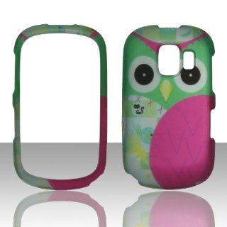 2D Green Owl Alcatel 871A / Alcatel One Touch OT871A Prepaid Go Phone (AT&T) Case Cover Phone Snap on Cover Cases Protector Faceplates Cell Phones & Accessories