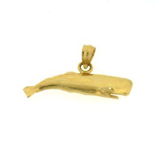 14K Gold Charm Pendant 1.7 Grams Nautical> Whales, Whale Tails848 Necklace Jewelry