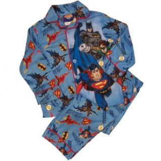Justice League Logo Thermal Toddler Boys Pajamas Set Size 3T, Grey Clothing