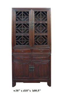 Chinese Rustic Blue Lacquer Color Armoire Storage Cabinet Acs021  