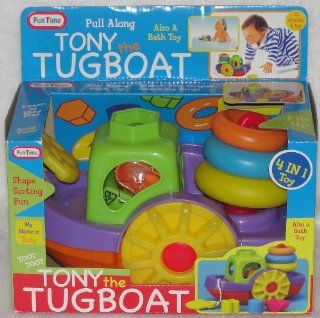 Tony the Pull Along Tugboat 4 in 1 Toy  Sorting And Stacking Baby Toys  Baby