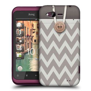 Head Case Designs Chevron Grey Button Purse Hard Back Case Cover For HTC Rhyme Cell Phones & Accessories
