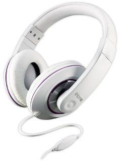 iHome iB40WU Over the Ear Headphones with Volume Control (White with Purple Accents) Electronics