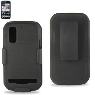 Reiko Premium Durable Snap On Holster Combos for Motorola Photon 4G   Retail Packaging   Smoke Cell Phones & Accessories