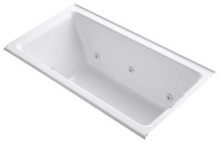 Kohler K 856 RH 0 Tea For Two 5.5Ft Drop in Whirlpool with Right Hand Drain, White   Drop In Bathtubs  