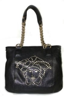 Versace Handbags Black Leather DBFD857 Clothing