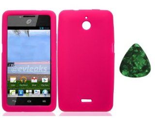For Huawei Valiant Y301 / Huawei Ascend Plus H881c / Huawei Ace Silicone Jelly Skin Cover Case Pink + Free Green Stone Pry Tool Cell Phones & Accessories