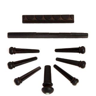1set Classical Guitar Ebony Nut/saddle/pins/endpin Replacement High Quality Musical Instruments