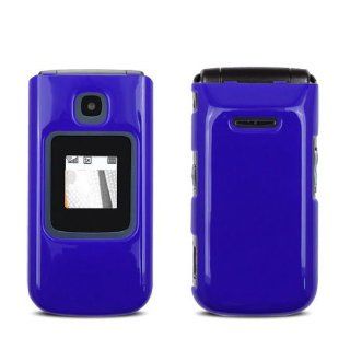 Hard Plastic Snap on Cover Fits Samsung R261 Chrono Solid Dark Blue Cricket Cell Phones & Accessories
