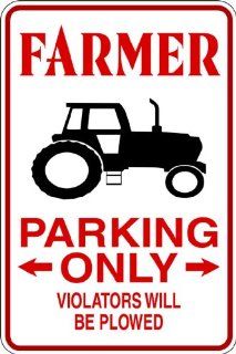 Design With Vinyl Design 861 Farmer Parking Only Violators Will Be Plowed Vinyl 9 Inch X 18 Inch Wall Decal Sticker   Power Polishing Tools  