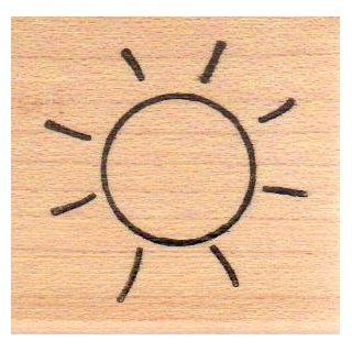 Sun Wood Mounted Rubber Stamp (A885)
