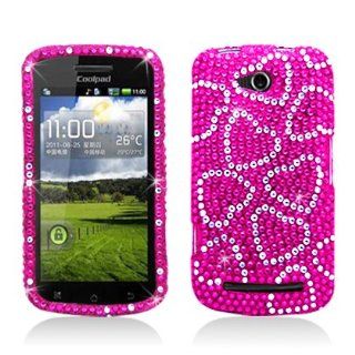 Aimo Wireless COOL5860PCDI069 Bling Brilliance Premium Grade Diamond Case for Coolpad Quattro 4G 5860e   Retail Packaging   Hot Pink Cell Phones & Accessories