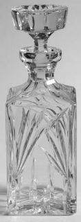 Crystal Clear Silhouette Decanter & Stopper   Clear, Fan Cut,No Trim