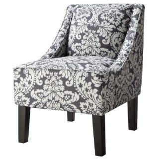 Skyline Accent Chair Upholstered Chair Hudson Swoop Chair   Gray/White