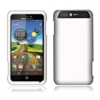 Motorola Atrix HD MB886 White Rubberized Cover Cell Phones & Accessories