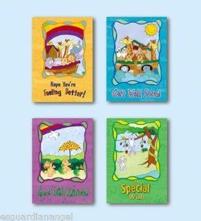 Noah's Ark Get Well Religious Children's Greeting Cards 
