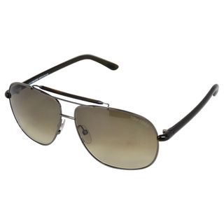 Tom Ford Mens Ft0243/s Adrian Gunmetal/ Black Aviator Sunglasses