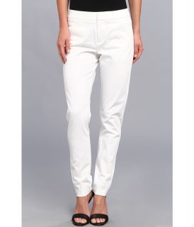 Christin Michaels Ankle Pant with Angle Slit Pockets Womens Casual Pants (White)