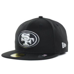 San Francisco 49ers New Era NFL Black And White 59FIFTY Cap