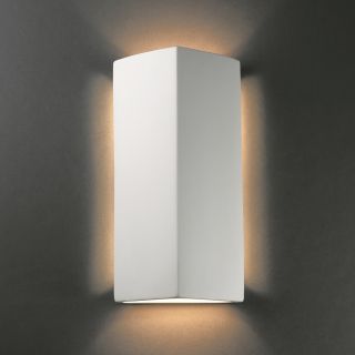 2 light Ada Peaked Rectangle Ceramic Sconce