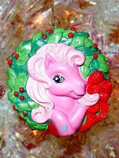 Valenshy My Little Pony In Wreath Glitter Christmas Ornament #ML0120   Decorative Hanging Ornaments