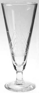 Javit Clipper Collection Pilsner Glass   Cut, Ship Design
