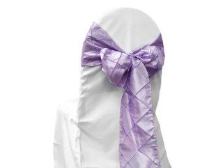 10 Pintuck Chair Sash Bows Ties for Wedding   Lavender   Dining Chair Slipcovers