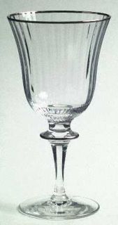 Cristal de Sevres Ritz Gold Water Goblet   Optic Bowl,Gold Band On Wafer,Gold Tr
