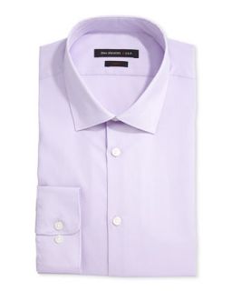 Long Sleeve Solid Poplin Shirt, Lilac