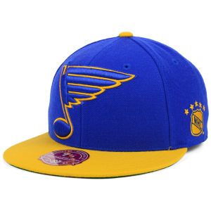 St. Louis Blues Mitchell and Ness NHL XL Logo 2Tone Fitted Cap