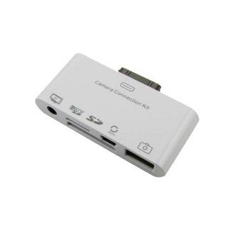 SANOXY 5 in 1 Camera Connection Kit, AV to TV Audio/Video Adapter, MicroSD/SD/SDHC Card & USB Reader, Sync & charge Mini USB slot For Apple iPad, iPad 2 Computers & Accessories