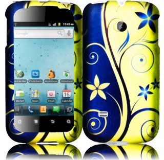 For Huawei Ascend 2 M865 M865C Hard Cover Case Royal Swirl Cell Phones & Accessories