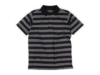 Nike Kids Tech Stripe Golf Polo Boys Short Sleeve Knit (Black)
