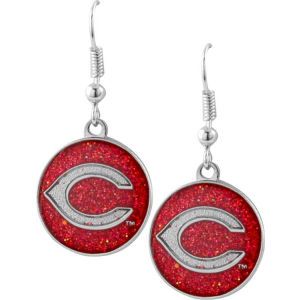 Cincinnati Reds AMINCO INC. Glitter Dangle Earrings Aminco