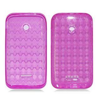 For Huawei Inspira H867G/ Glory H868c (Straight Talk) Crystal Skin Case, Plaid Pink Cell Phones & Accessories