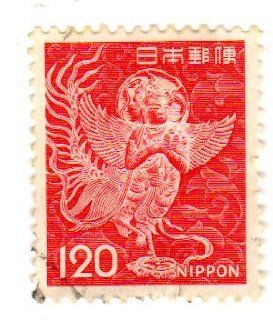 Postage Stamps Japan. One Single 120y Red Stamp Dated 1966 69 Scott #890. 