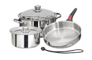 Magma 7 Piece Gourmet Nesting Stainless Steel Cookware Set Sports & Outdoors