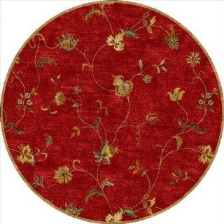 Jaipur Transitional Floral Pattern Red /Orange Wool Tufted Rug   PM41 Area Rugs   Hand Tufted Rugs