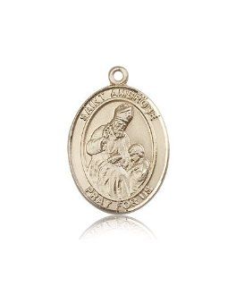 14kt Gold St. Ambrose Medal Jewelry