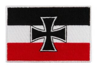 German Navy Jack Flag Embroidered Patch Iron Cross Germany Biker Emblem Clothing