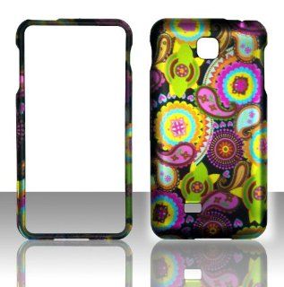 2D Multi Paisley LG Escape P870 AT&T Case Cover Hard Phone Case Snap on Cover Rubberized Touch Protector Cases Cell Phones & Accessories